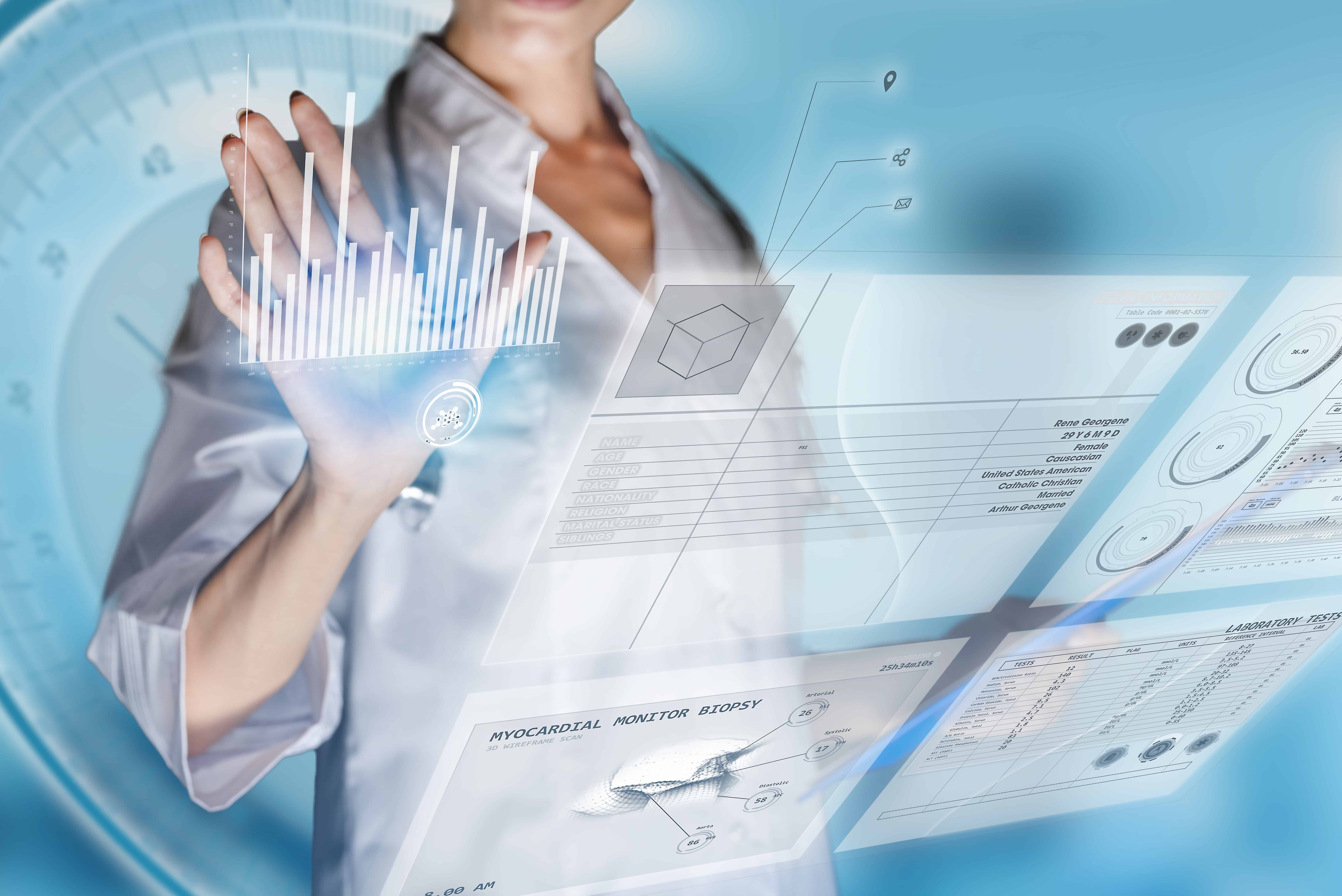 Medical concept of futuristic health care technology and augmented